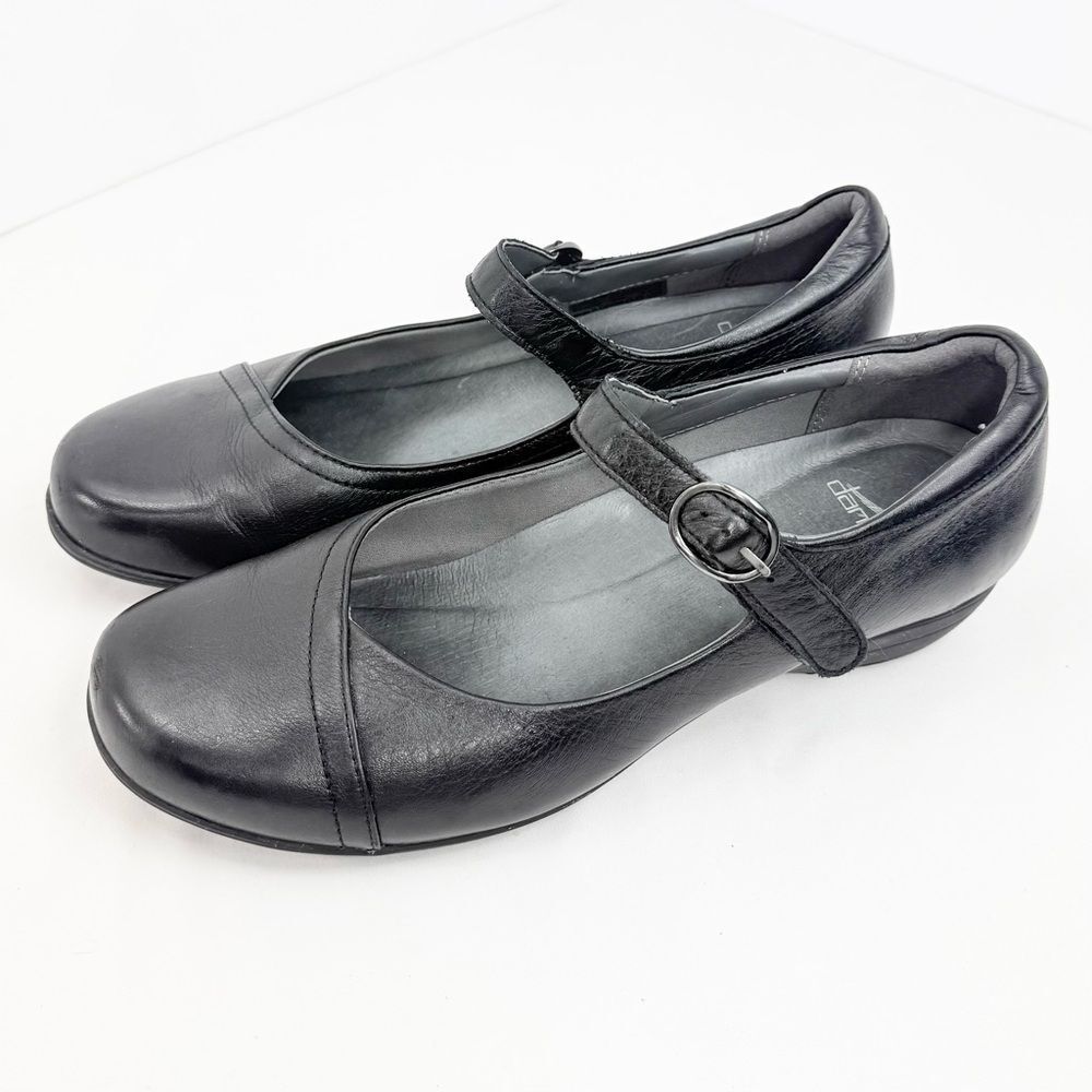 Dansko FAWNA Black Nappa Leather Mary Jane Support Casual Workwear Wide Shoes - Picture 5 of 16